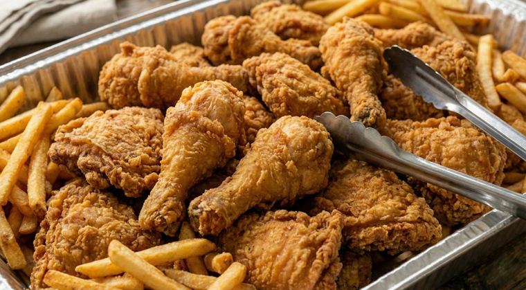 Southern fried chicken legs and thighs dinner in Gary, IN